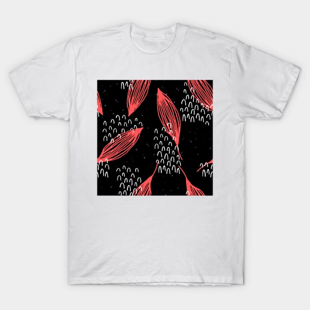 NEON LEAFY PATTERN T-Shirt by artistic-much